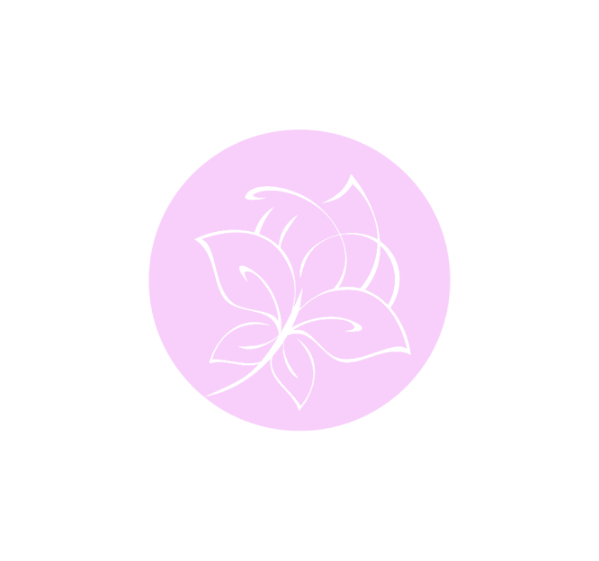Logo Roses dentelle et papillons en forme de tampon